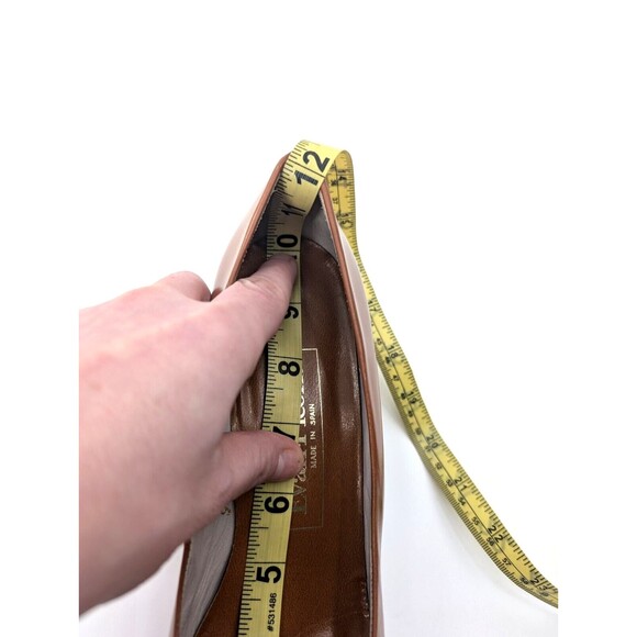 Evan Picone Vtg Spain Leather Tan Pointed Toe Kitten Pumps Heels Size 7.5 N - Picture 10 of 10